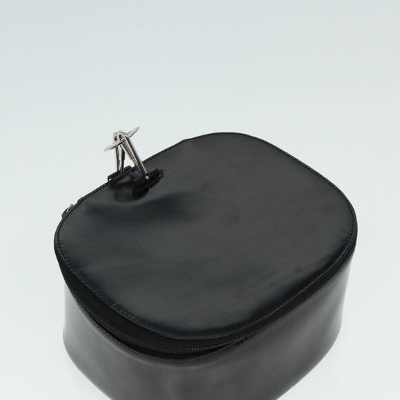 GUCCI Bamboo Vanity Hand Bag Patent Black Silver - Picture 6 of 12